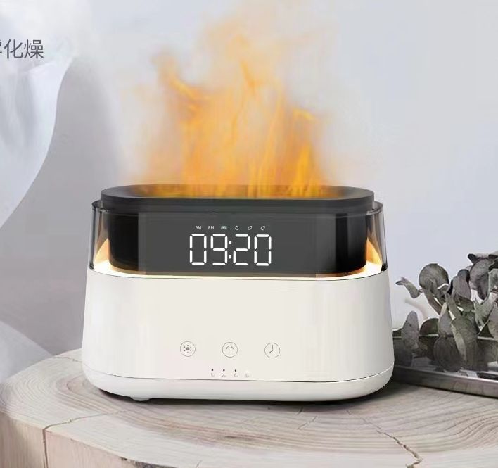 Difusor de Aromas Moderno - Reloj Led - USB-C - Efecto Llama - Imagen 3