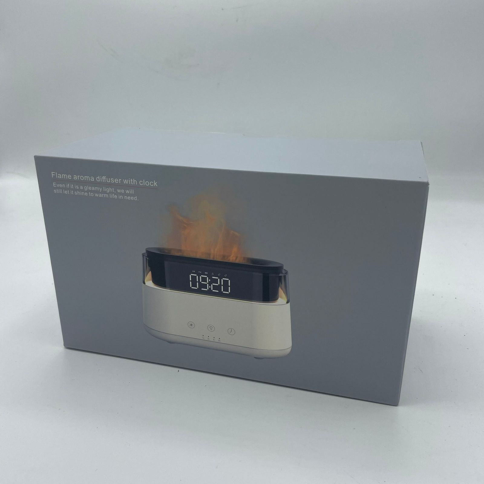 Difusor de Aromas Moderno - Reloj Led - USB-C - Efecto Llama - Imagen 2