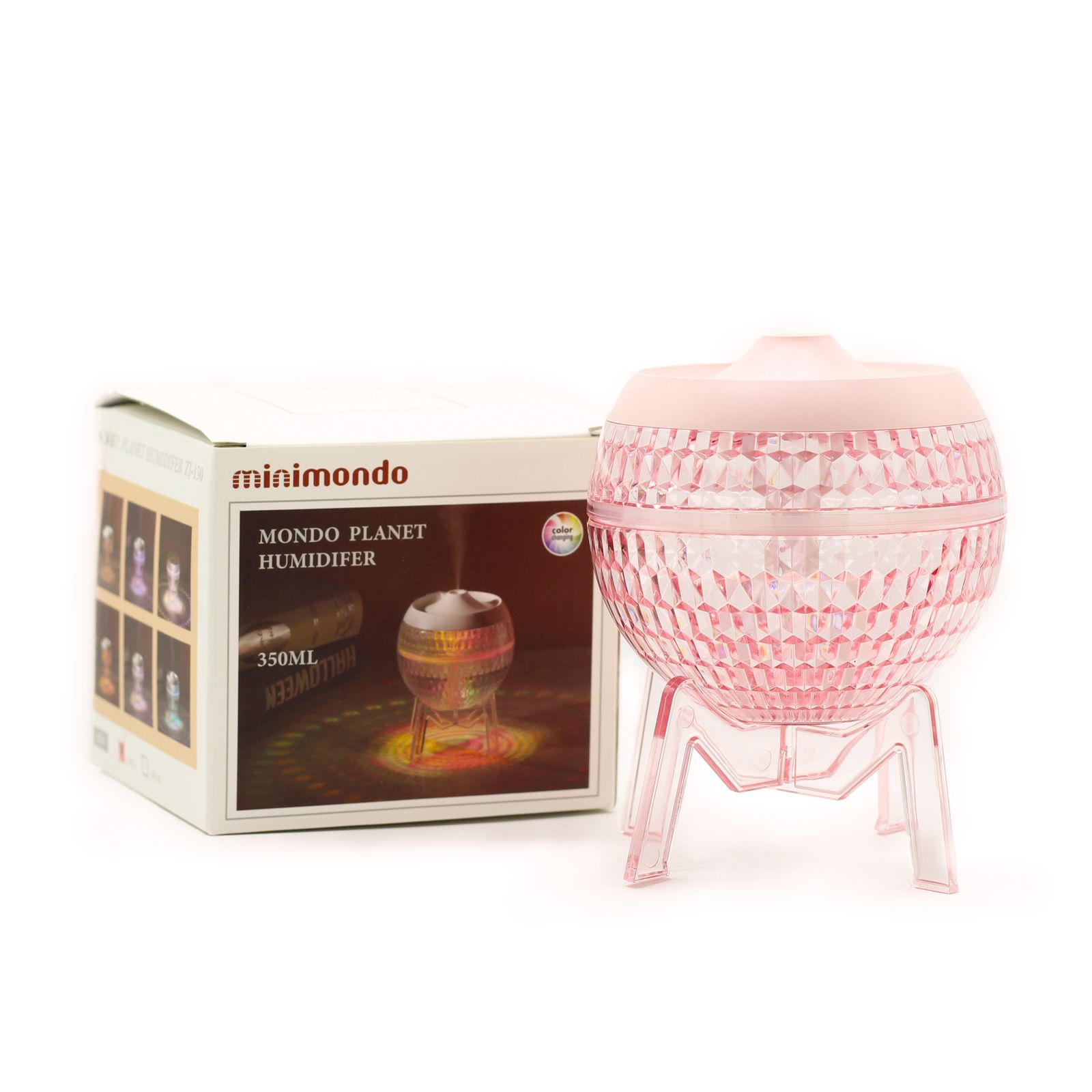 Difusor Rosa Mondo Planet - USB - Cambio de color (luz hacia abajo) - Imagen 2